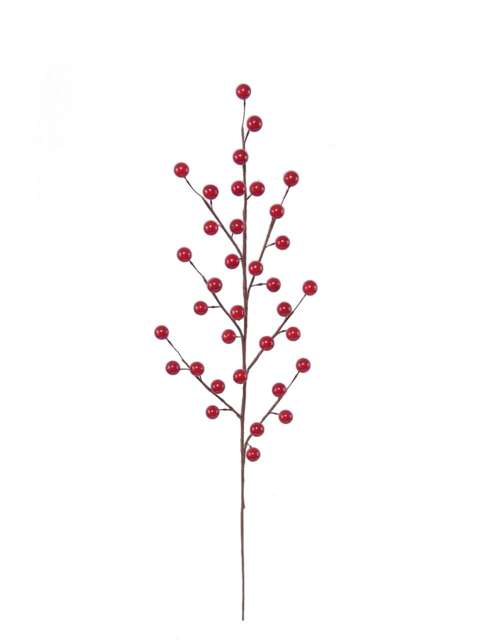 Set of 48: Red Holly Berry Stems with Lifelike Berries
